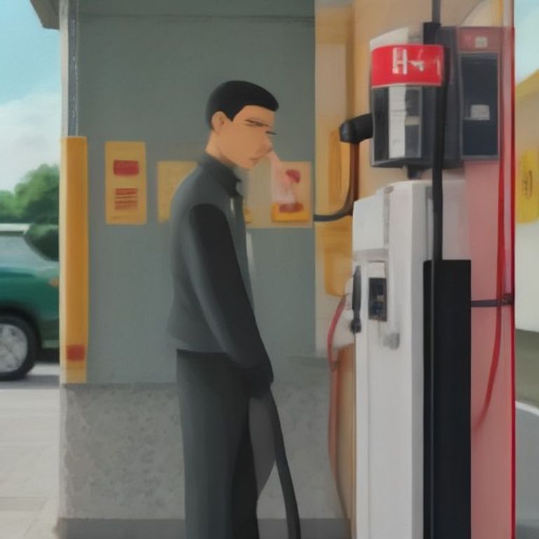 confused wojak holding a gas pump nozzle